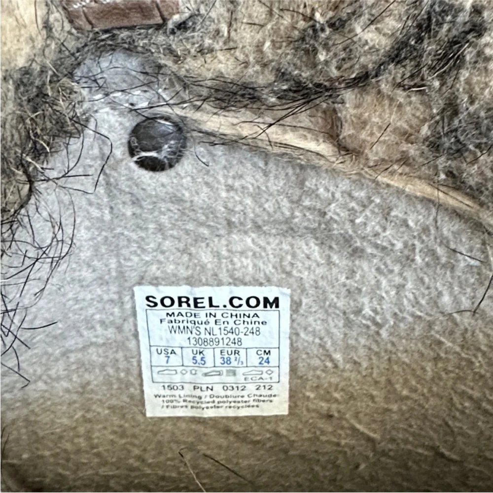 Sorel Brown and Tan Fur-Trimmed Winter Boots